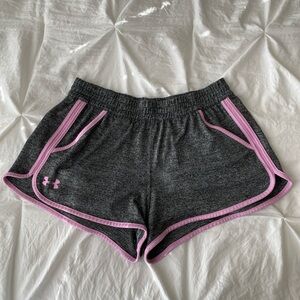 Under Armour Women's Charcoal and Lavender Athletic Shorts